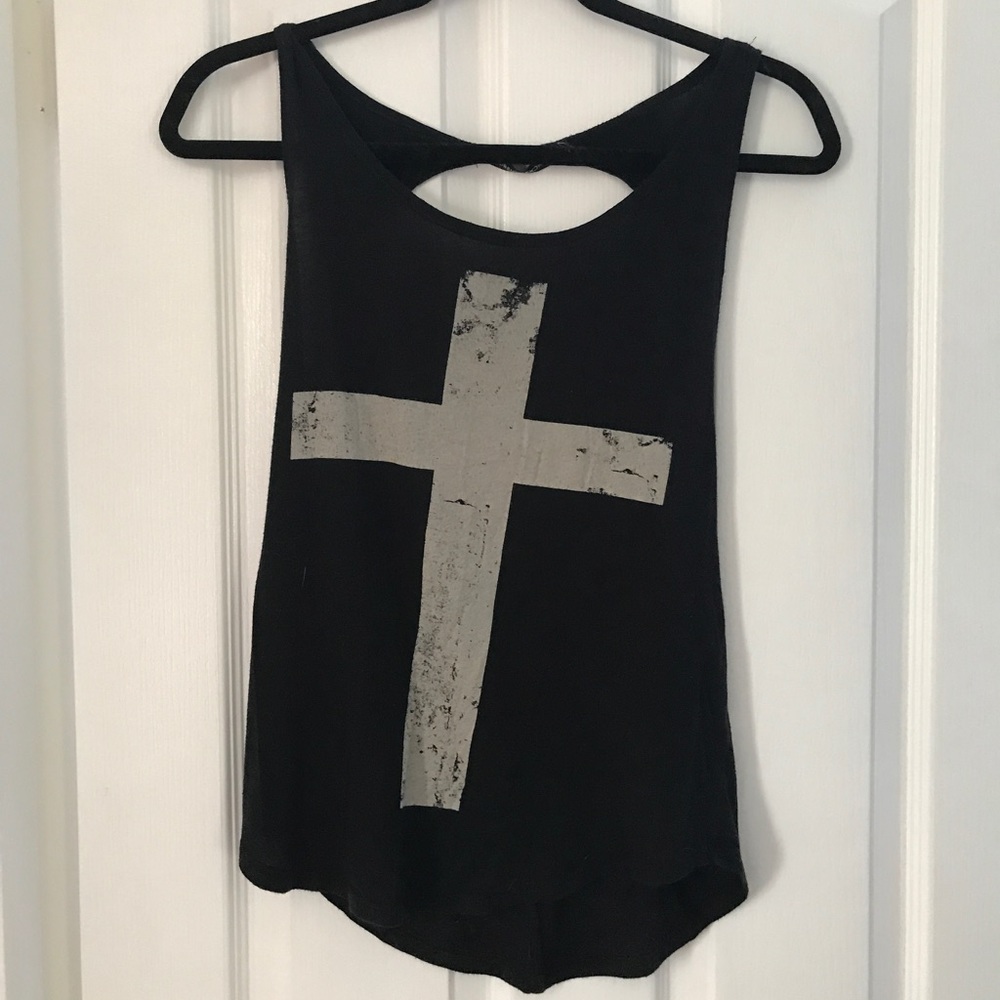 Black tank top open back