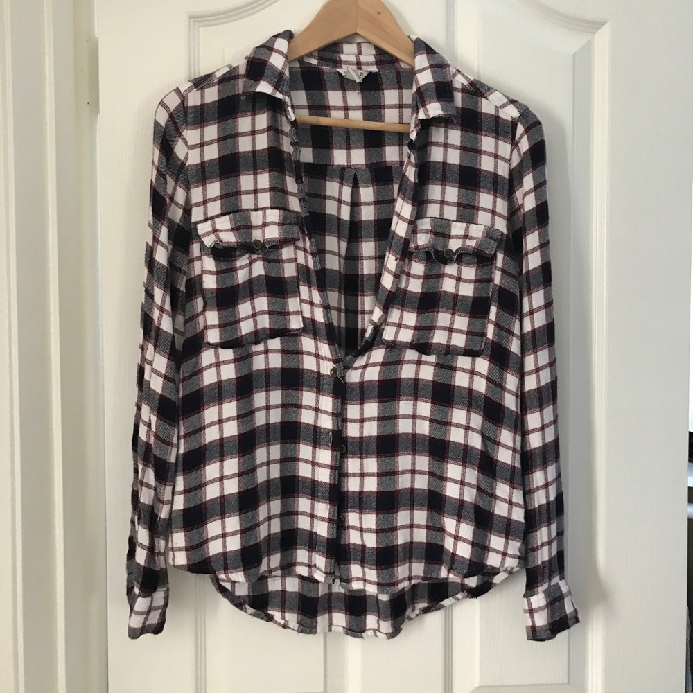 Red dark blue flannel