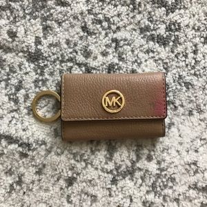 Michael Kors "Fulton" Leather Key Wallet