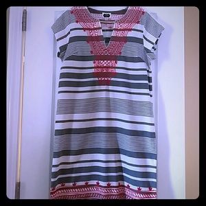 MudPie Embroidered Striped Dress