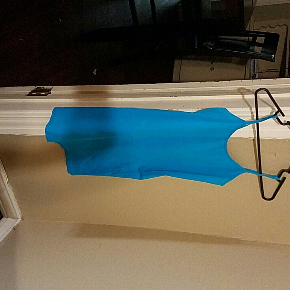 Blue mini tank dress