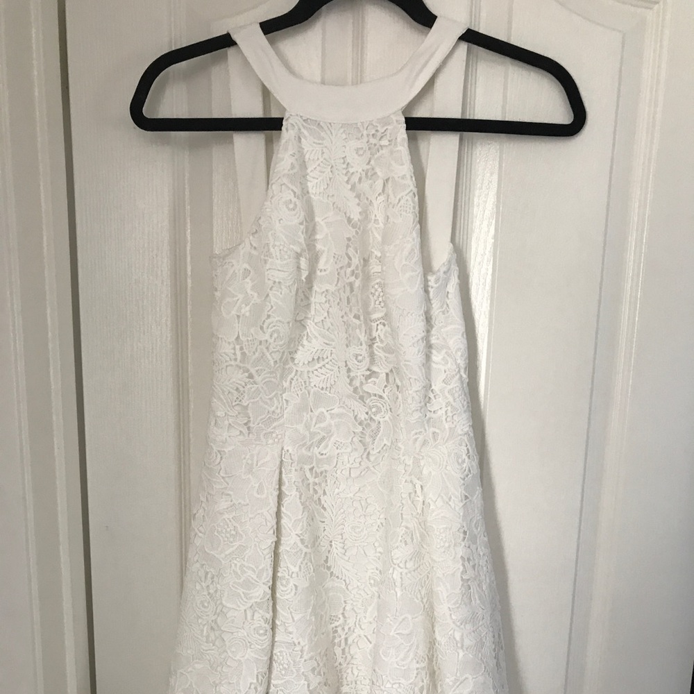 Beautiful lace white halter dress
