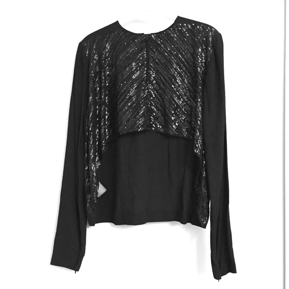 H&M black top. Business in front, party in back🎉