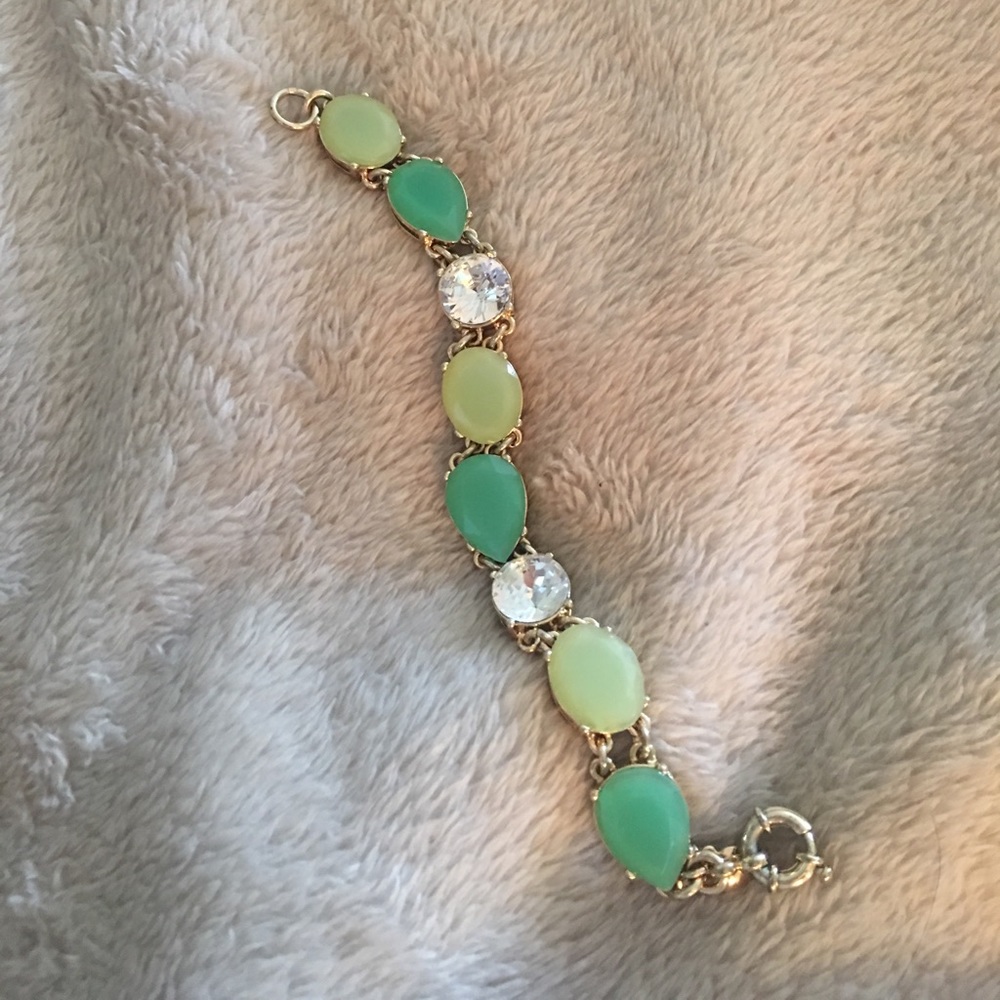 Green Stone and Gold Bracelet