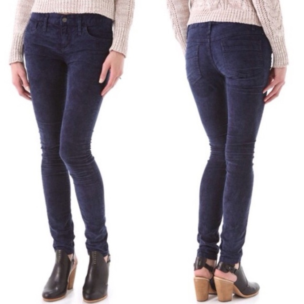 Corduroy Blue ankle Pants