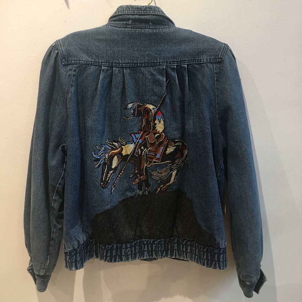 SOLD Painted Native American Wounded Knee Jacket