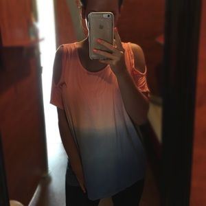 Ombré cold shoulder tunic
