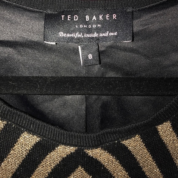Ted Baker black&gold dress - Picture 4 of 4