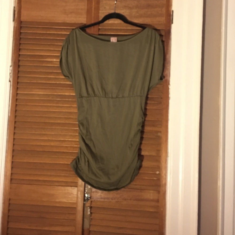 Green drape neck top by sweet pea