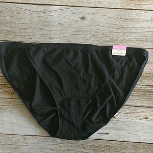 Cacique Black String Bikini Size 22/24