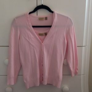 Women's Pink Cami & Cardigan