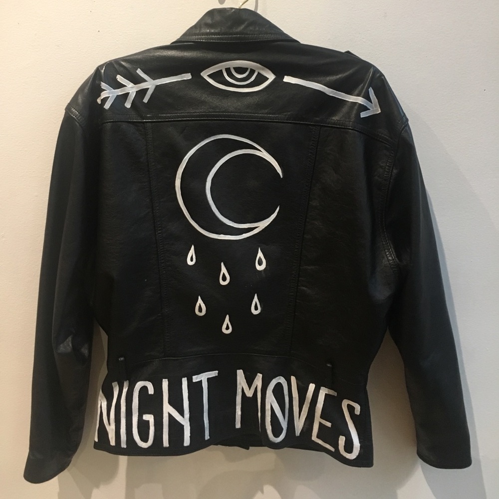 Leather Painted Jacket by Natalia Czajkiewicz