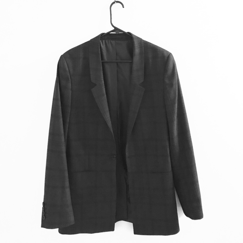 Asos Longline Windowpane Blazer