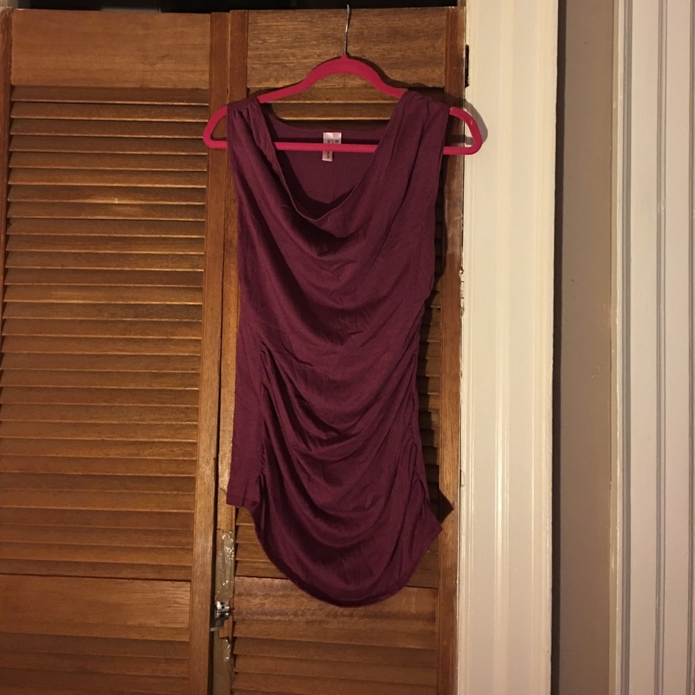 Sweet pea purple draped top