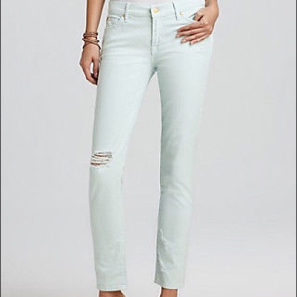 7 For All Mankind the slim cigarette aqua destroy
