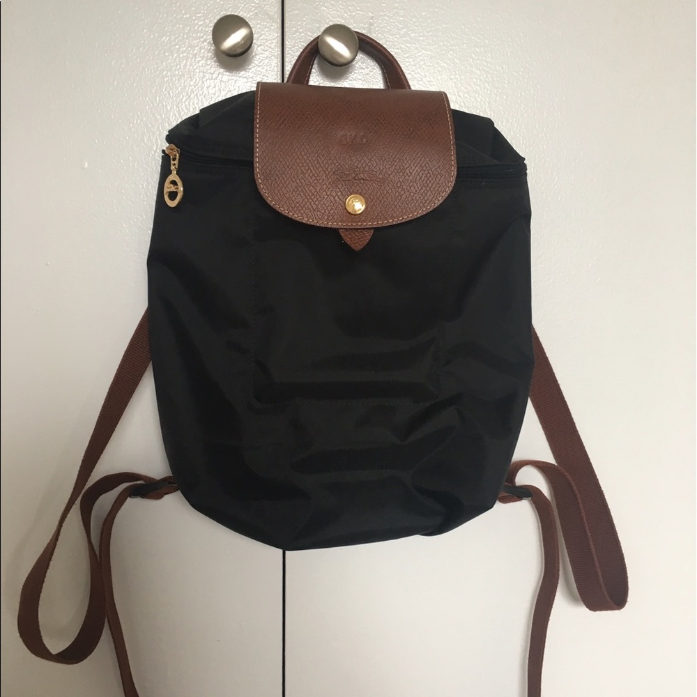 ✅NWOT Longchamp backpack black (receipt)