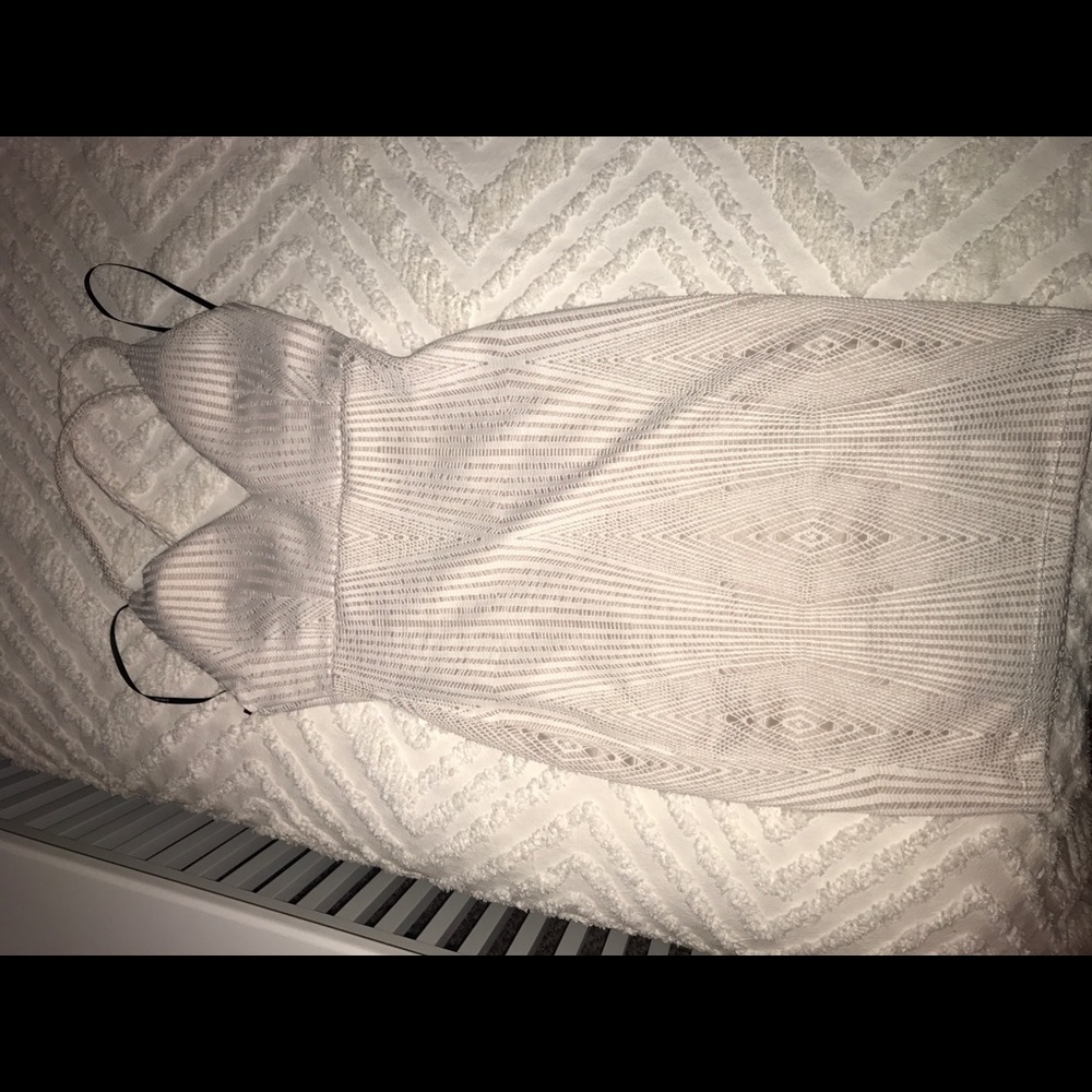 F21 White crochet knit dress