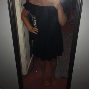 Black off the shoulder dress