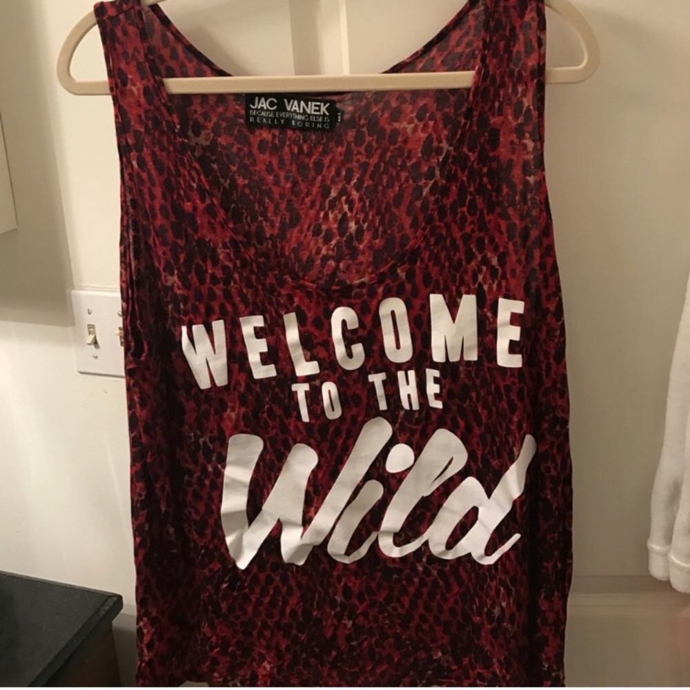 Jac Vanek "WELCOME TO THE WILD" Tank RARE