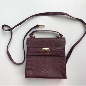 [Vintage] Mundi Maroon Fall Mini Cross Body Bag