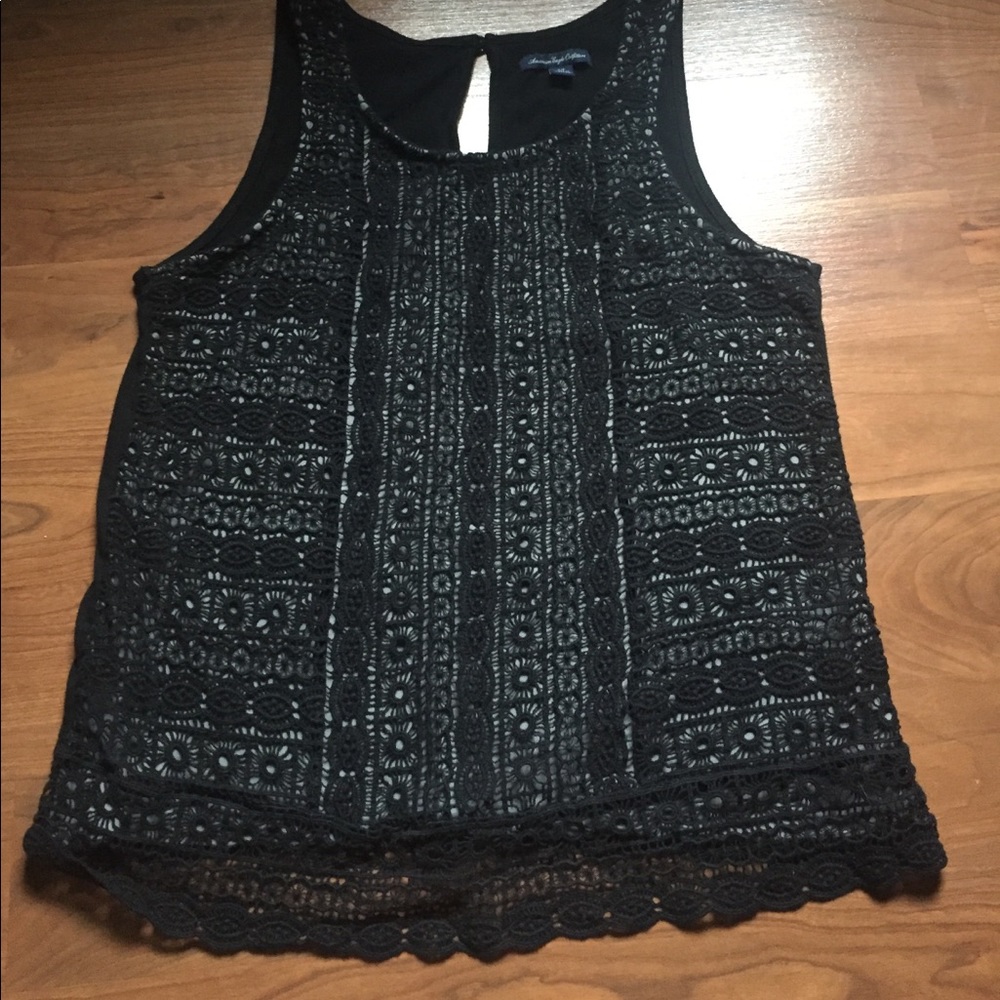 Lace overlay tank top