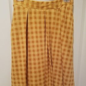 Lularoe yellow checkered Madison skirt