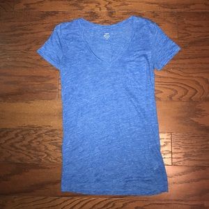100% Linen V Neck Tee