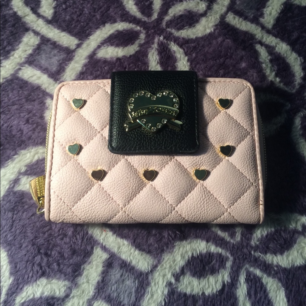 Betsey Johnson Light Pink Quilted Wallet