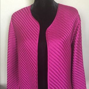 Chico's Design Pink Basic Silk Jacket Coat