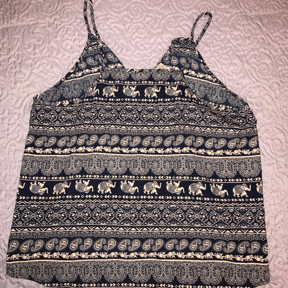 Elephant tank (pink and blue)