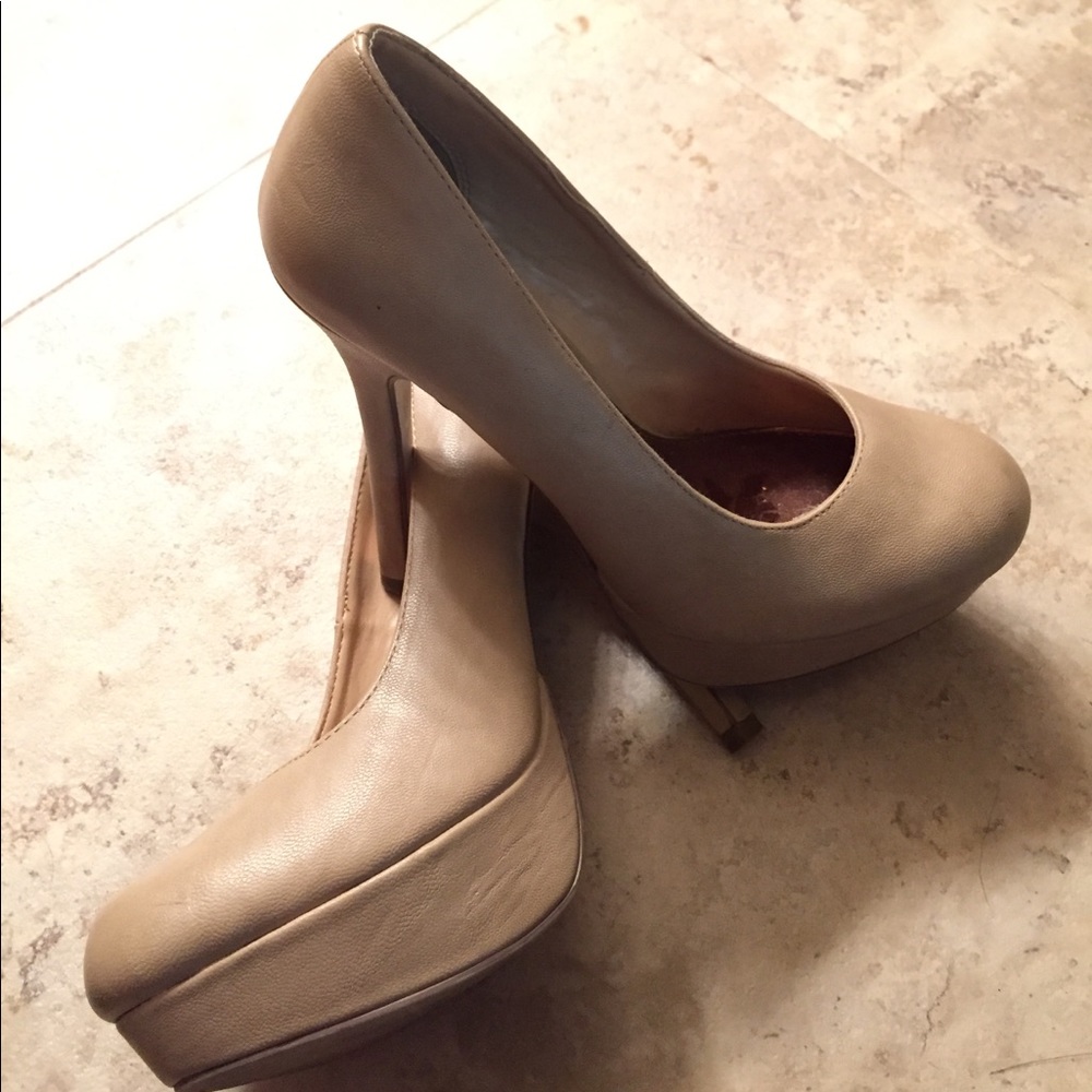 Nude Platform Heels