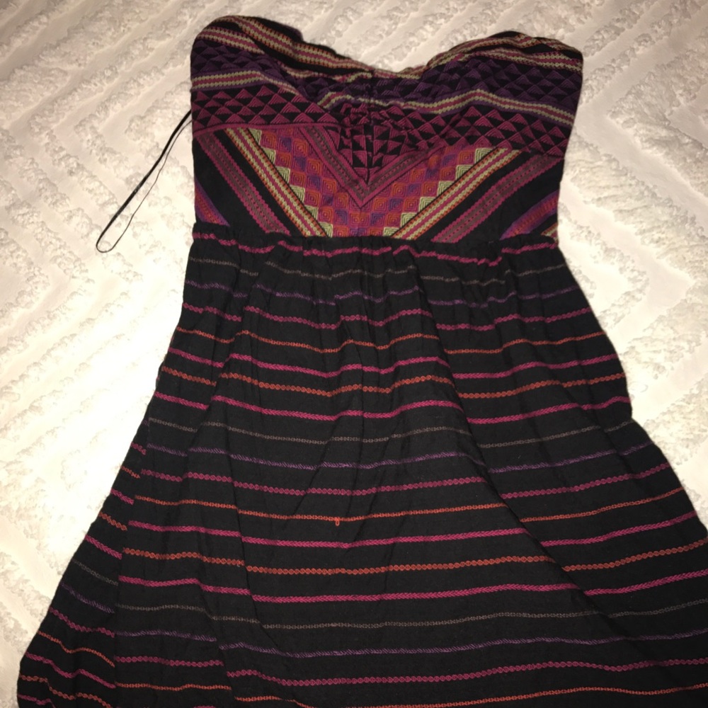 ROXY Aztec print strapless mini