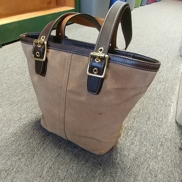 Suede Coach handbag - Picture 6 of 6
