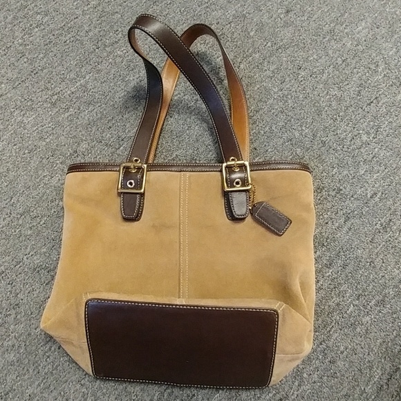 Suede Coach handbag - Picture 2 of 6