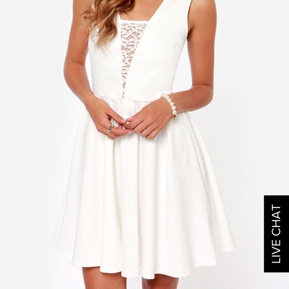 Classy all white Lulus dress