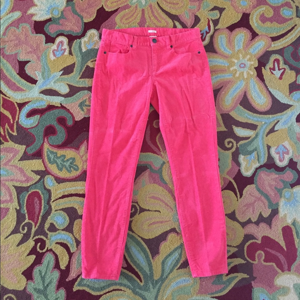 **JCREW**SKINNY/STRAIGHT LEG PINK CORDS