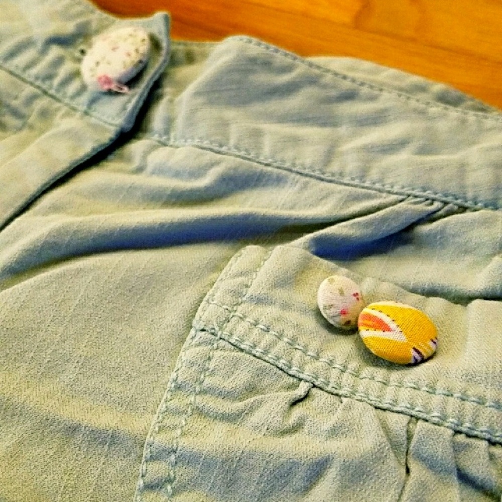 Vintage Button Summer Shorts