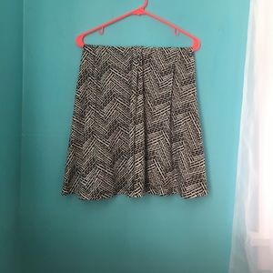 Black and White Midi Skirt