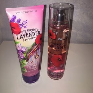 Bath and body works French lavender and honey set