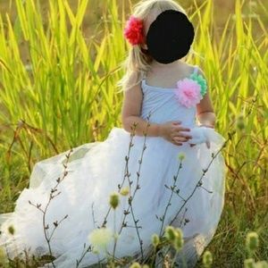 White tulle little girl dress 2t-3t
