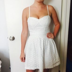 Forever21 White Eyelet Dress