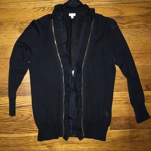 Zipper detailed J Crew Cardigan