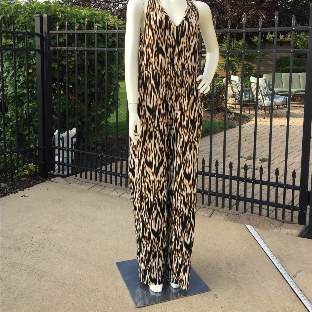 Calvin Klein tiger animal print pantsuit jumper XL