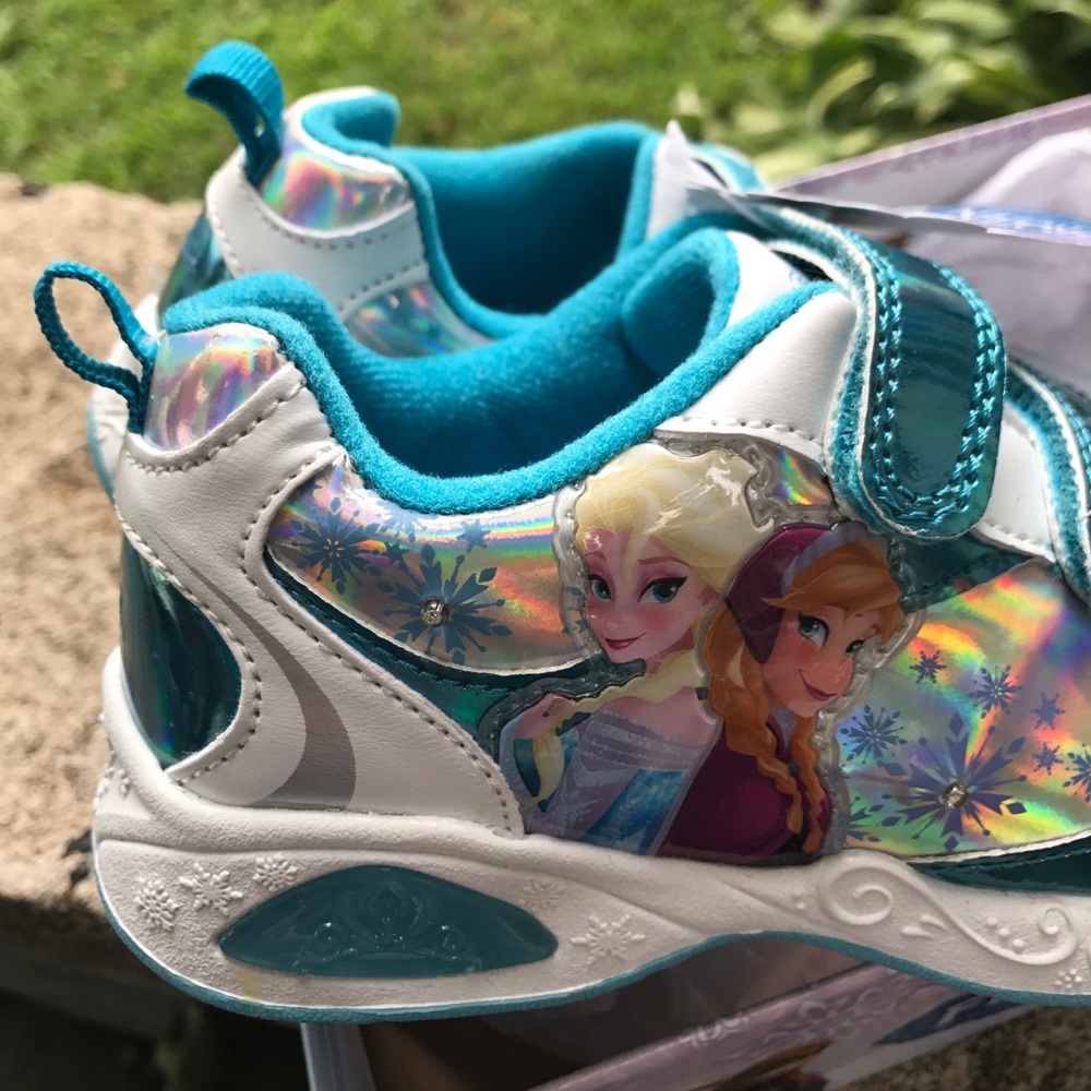 Girl's 11M Disney Frozen Blue Light Up Sneakers - Picture 4 of 8