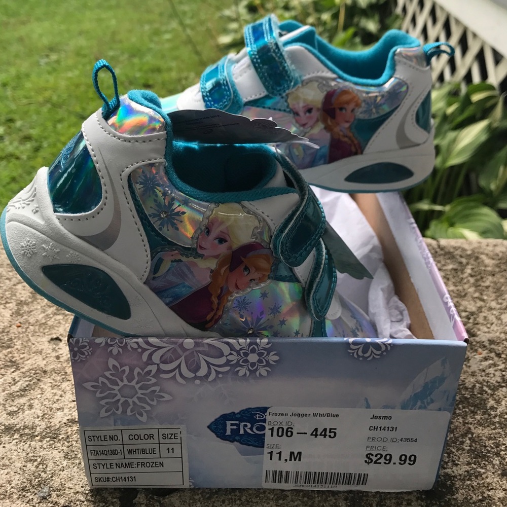 Girl's 11M Disney Frozen Blue Light Up Sneakers - Picture 5 of 8