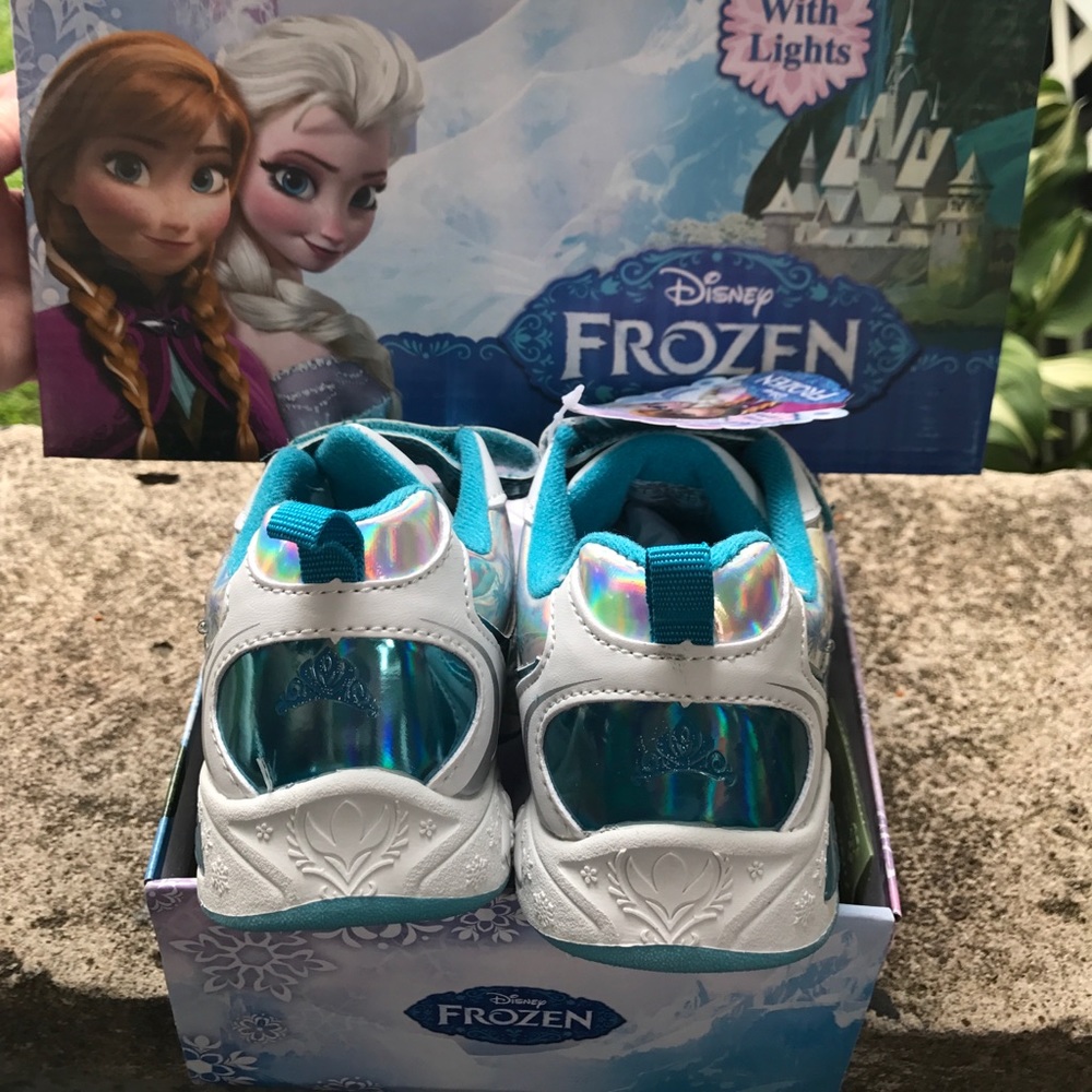 Girl's 11M Disney Frozen Blue Light Up Sneakers - Picture 6 of 8