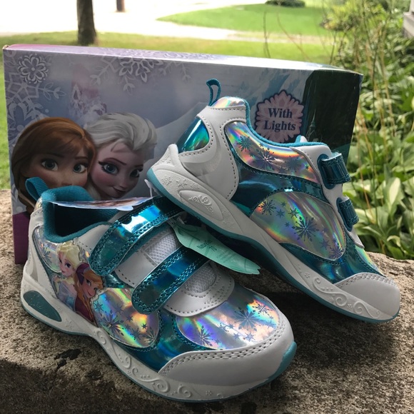 Disney Other - Girl's 11M Disney Frozen Blue Light Up Sneakers