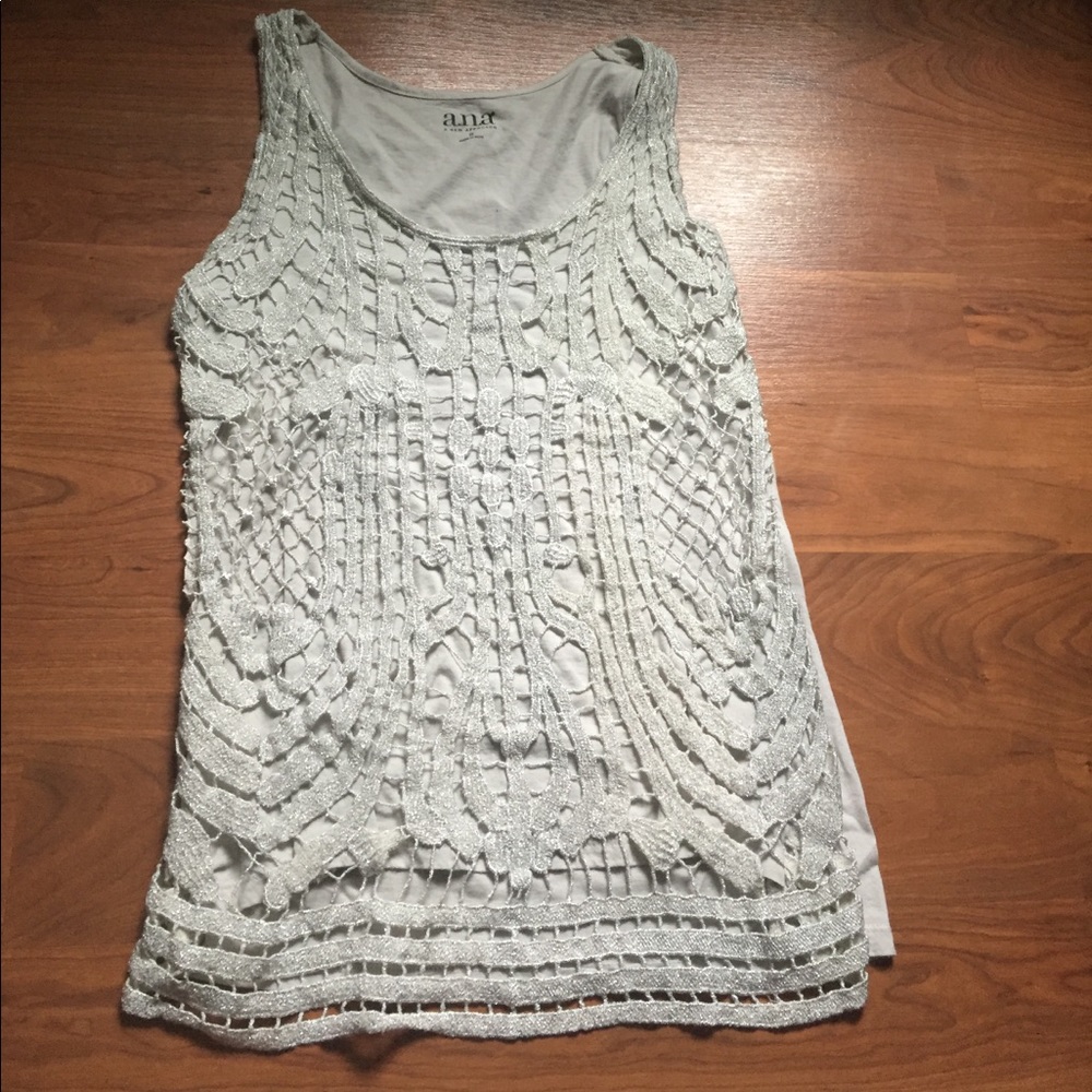 Lace overlay tank top