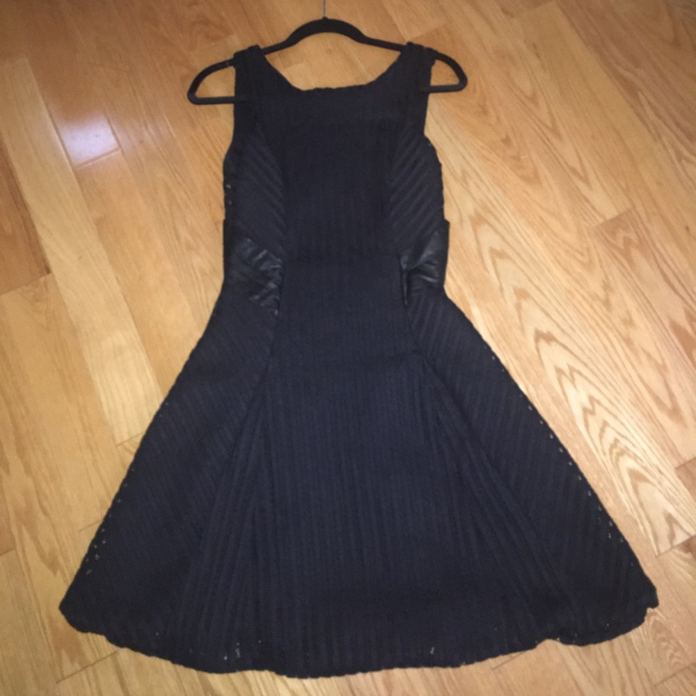 Black Cocktail Dress w Criss Cross Open Back!