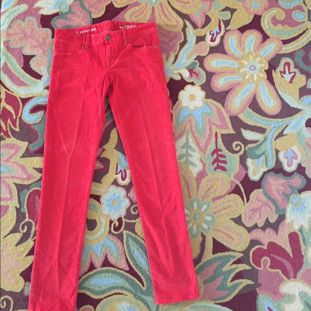 **GAP1969** SKINNY/STRAIGHT LEG RED CORDS